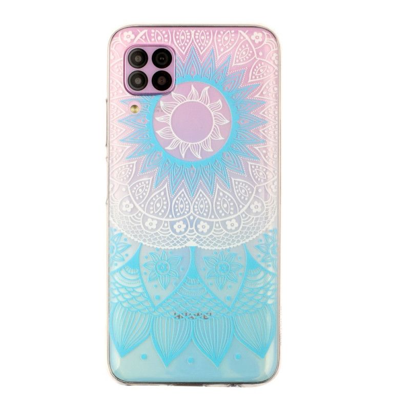 Skal Huawei P40 Lite Rosa Transparent Färgglad Mandala