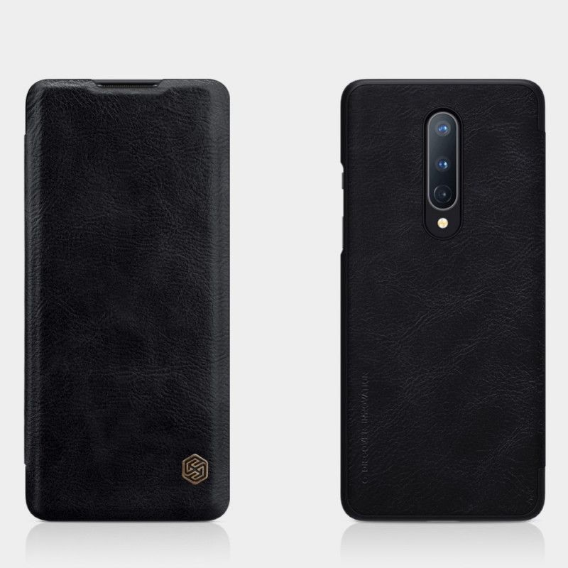 Folio-fodral OnePlus 8 Röd Nillkin Qin-Serien