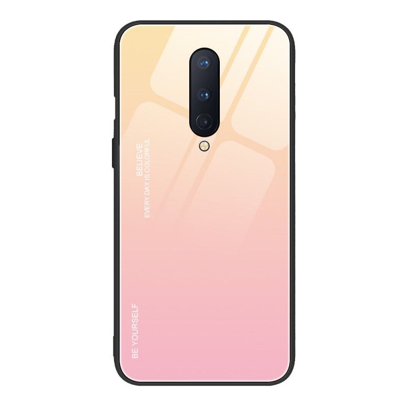 Skal OnePlus 8 Röd Var Dig Själv Härdat Glas