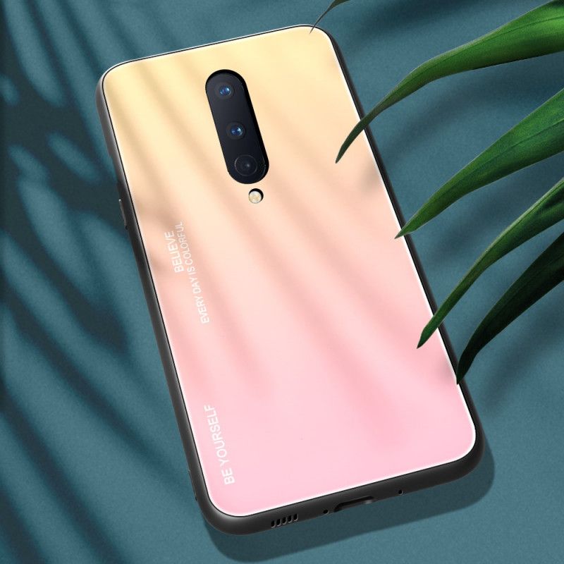 Skal OnePlus 8 Röd Var Dig Själv Härdat Glas