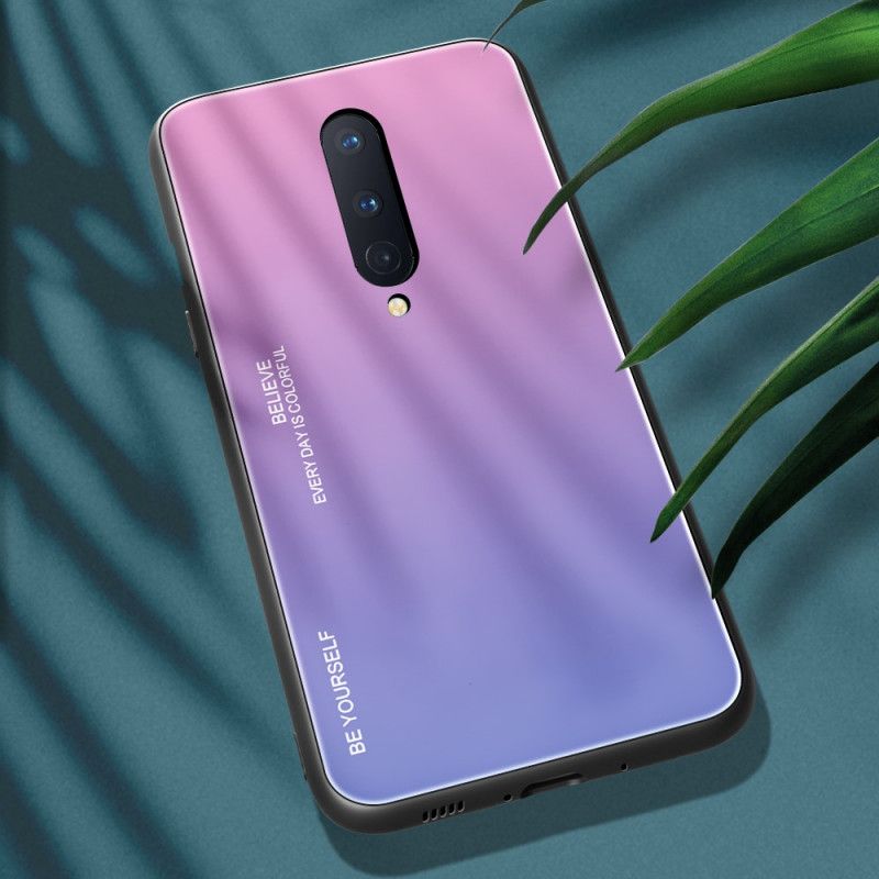 Skal OnePlus 8 Röd Var Dig Själv Härdat Glas