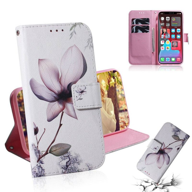 Fodral iPhone 13 Pro Gammal Rosa Blomma