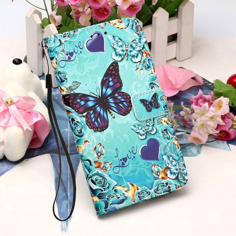 Fodral iPhone 13 Pro Love Butterflies Strappy