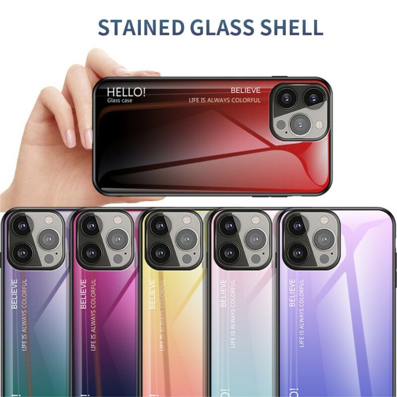 Skal För iPhone 13 Pro Härdat Glas Hej