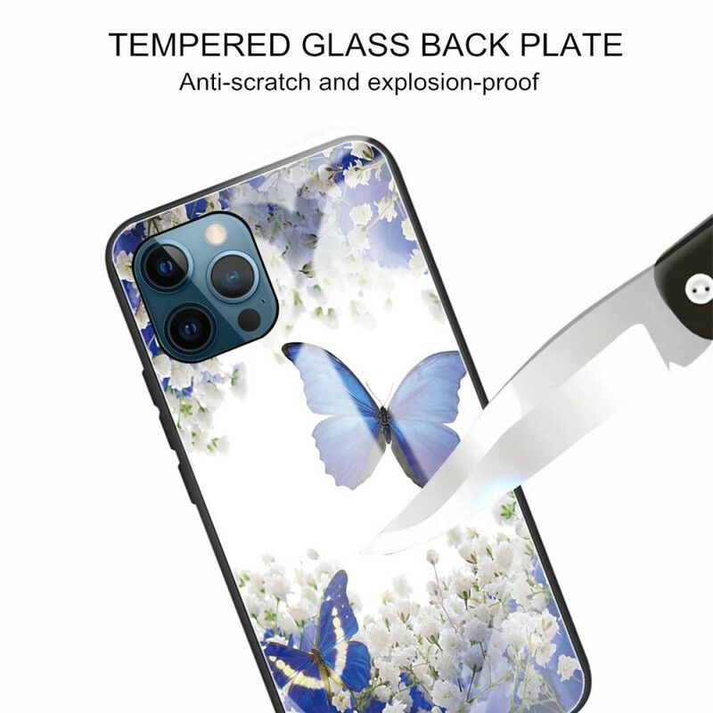 Skal iPhone 13 Pro Fjärilar I Härdat Glas