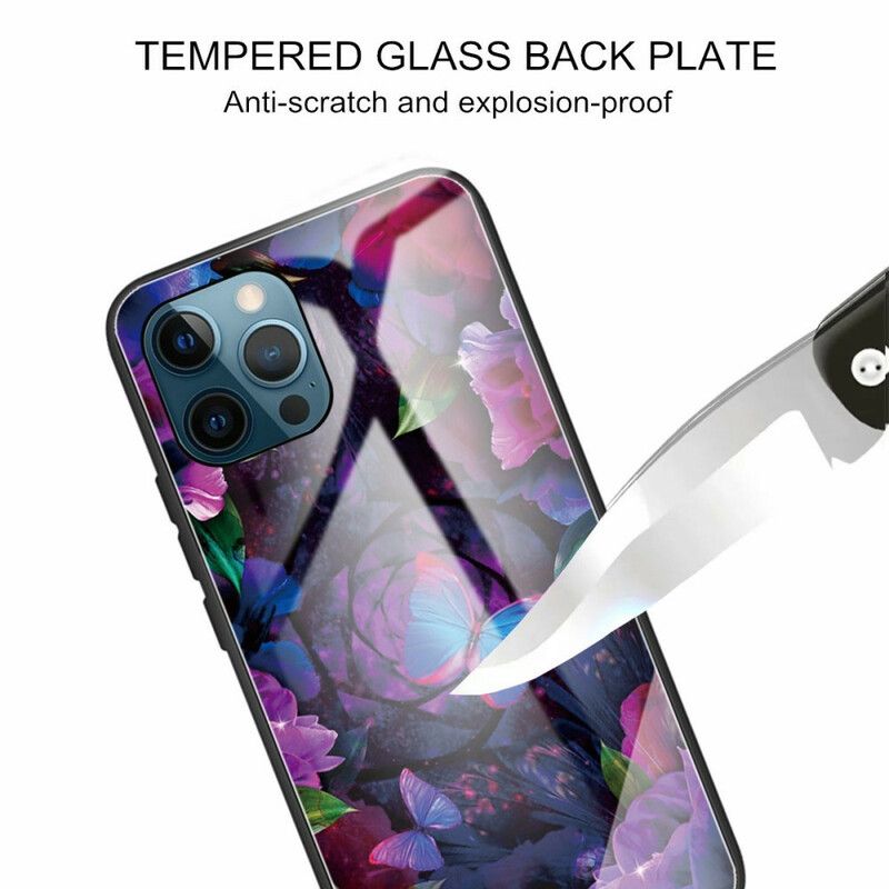 Skal iPhone 13 Pro Fjärilar I Härdat Glas