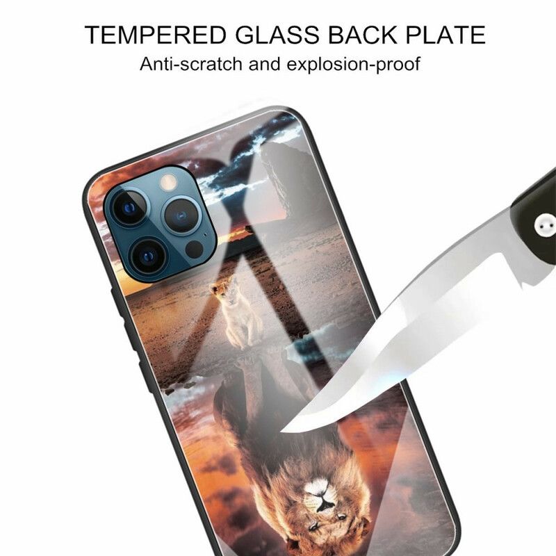 Skal iPhone 13 Pro Lejonungedröm I Härdat Glas