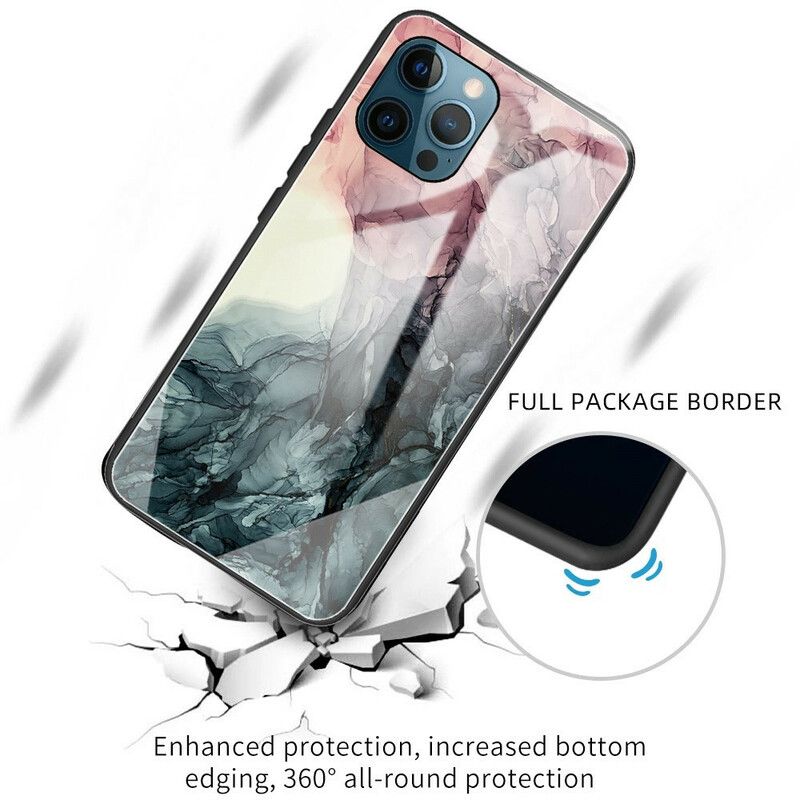 Skal iPhone 13 Pro Marmor Härdat Glas