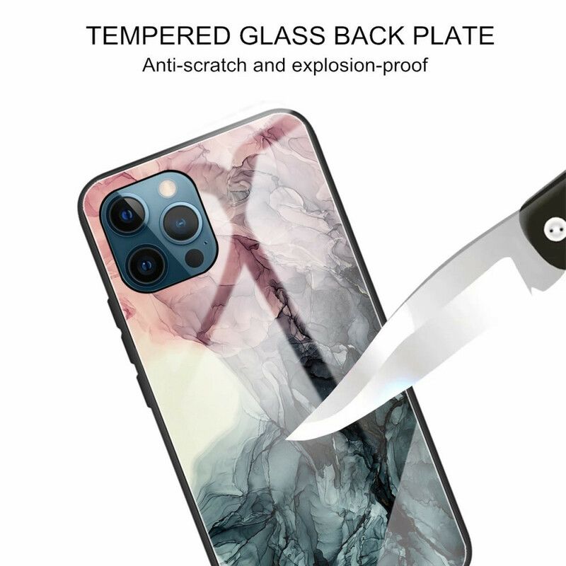 Skal iPhone 13 Pro Marmor Härdat Glas