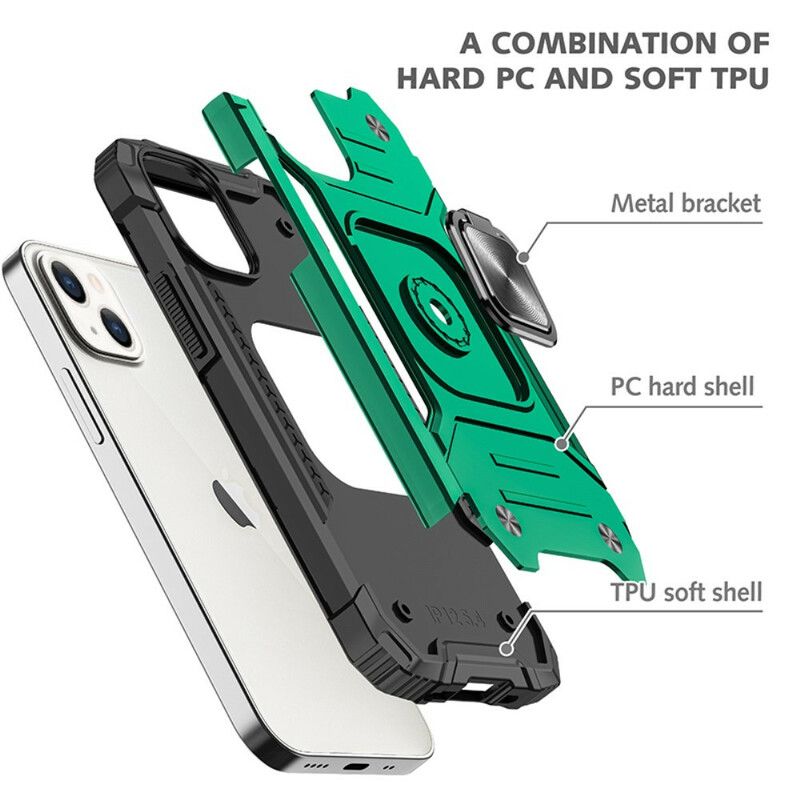 Skal iPhone 13 Pro Style Armor Ring-stativ