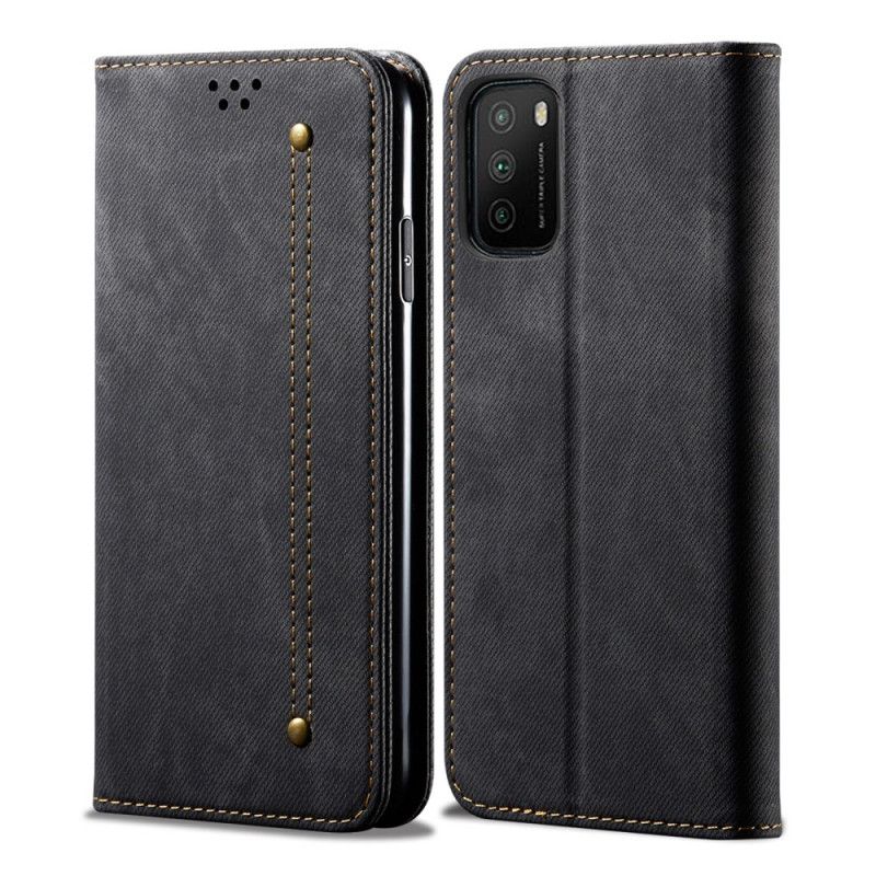 Folio-fodral Xiaomi Poco M3 Svart Jeanstyg