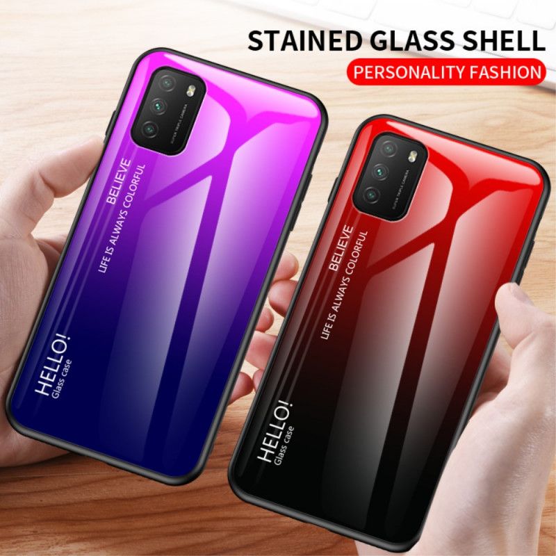 Skal Xiaomi Poco M3 Svart Hej Härdat Glas