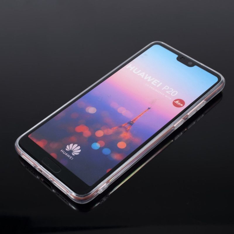 Skal för Huawei P20 Svart Lasermarmor