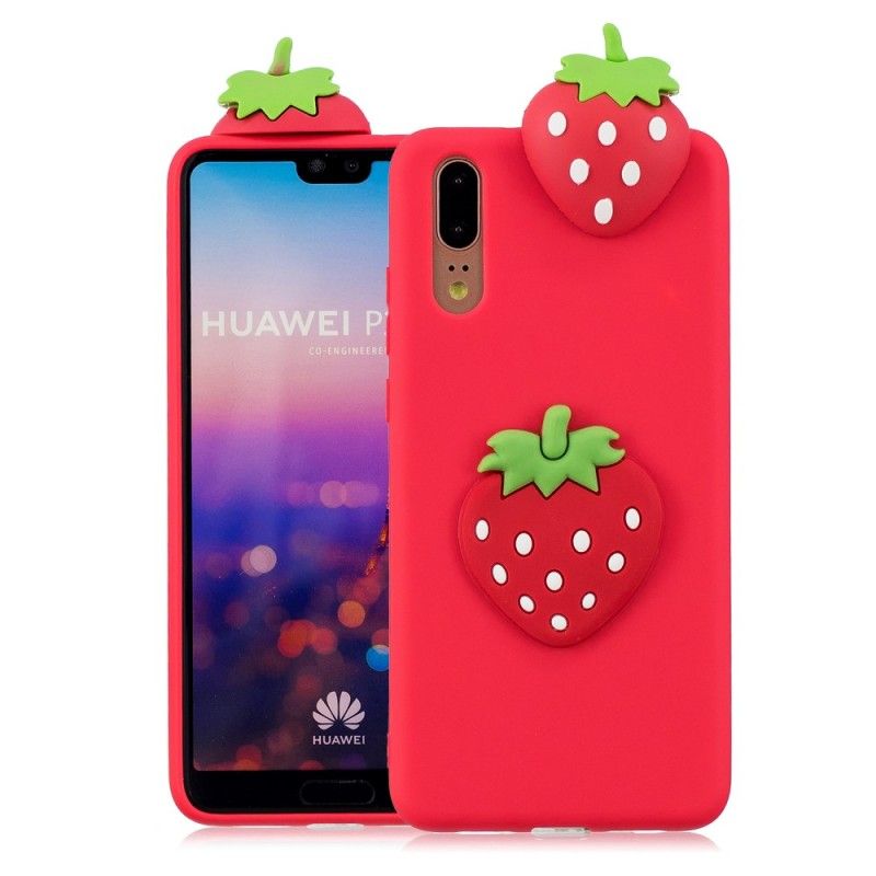 Skal Huawei P20 3D Jordgubbe