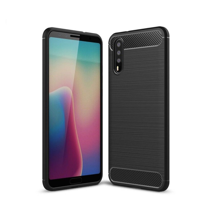 Skal Huawei P20 Svart Borstad Kolfiber