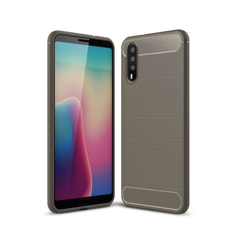 Skal Huawei P20 Svart Borstad Kolfiber