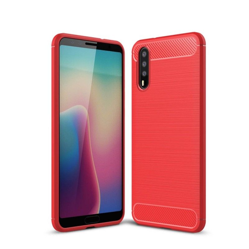 Skal Huawei P20 Svart Borstad Kolfiber