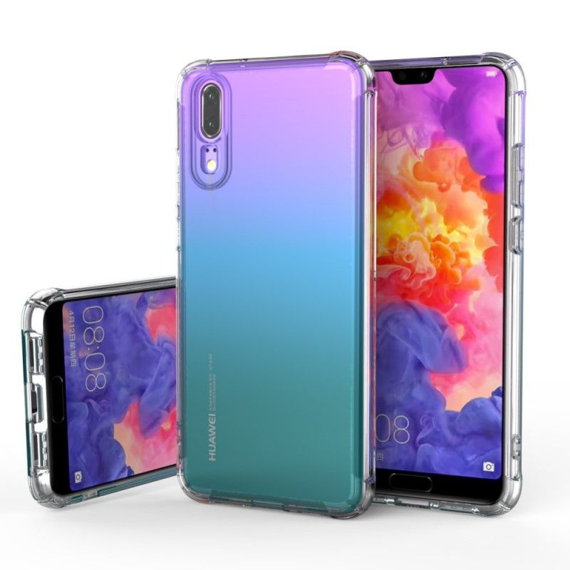 Skal Huawei P20 Transparent Genomskinliga Skyddskuddar