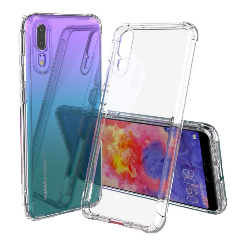 Skal Huawei P20 Transparent Genomskinliga Skyddskuddar