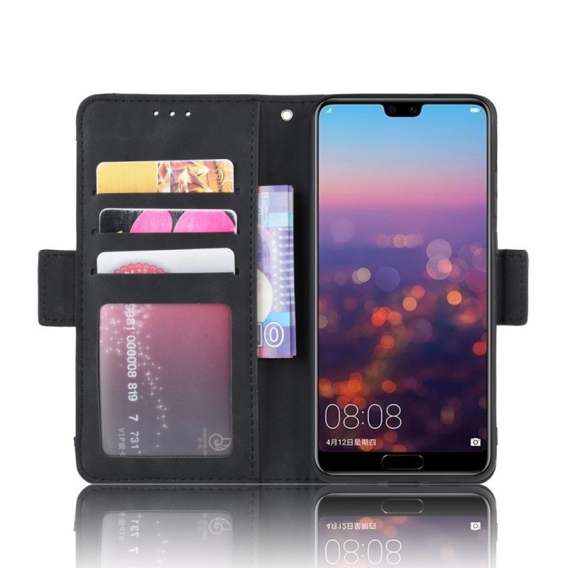 Skyddsfodral Huawei P20 Svart Förstklassigt Multikort