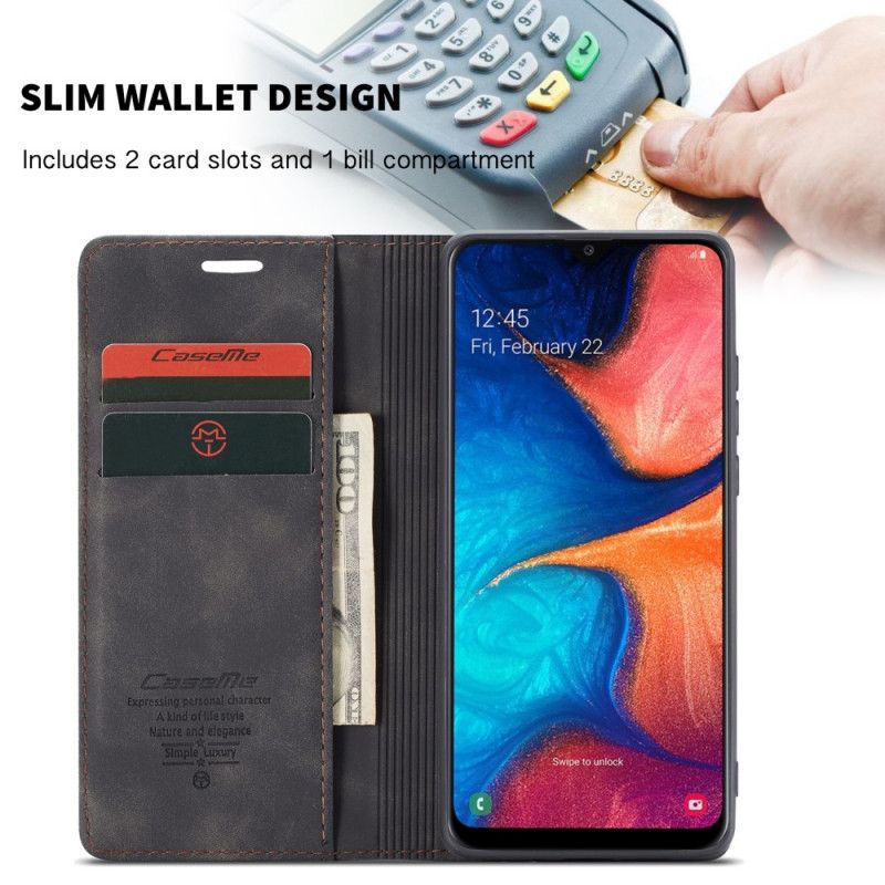 Folio-fodral Samsung Galaxy A30 Svart Imiterat Läderfodral