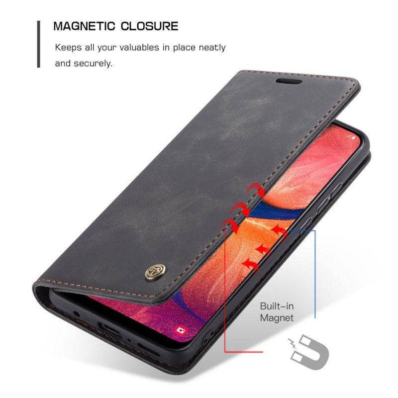 Folio-fodral Samsung Galaxy A30 Svart Imiterat Läderfodral