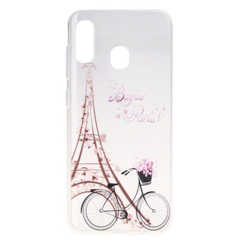 Skal för Samsung Galaxy A30 Transparent Hej Paris