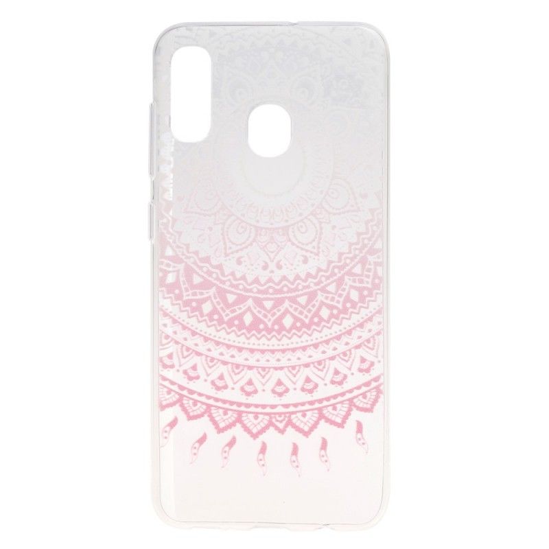 Skal Samsung Galaxy A30 Rose Transparent Färgglad Mandala