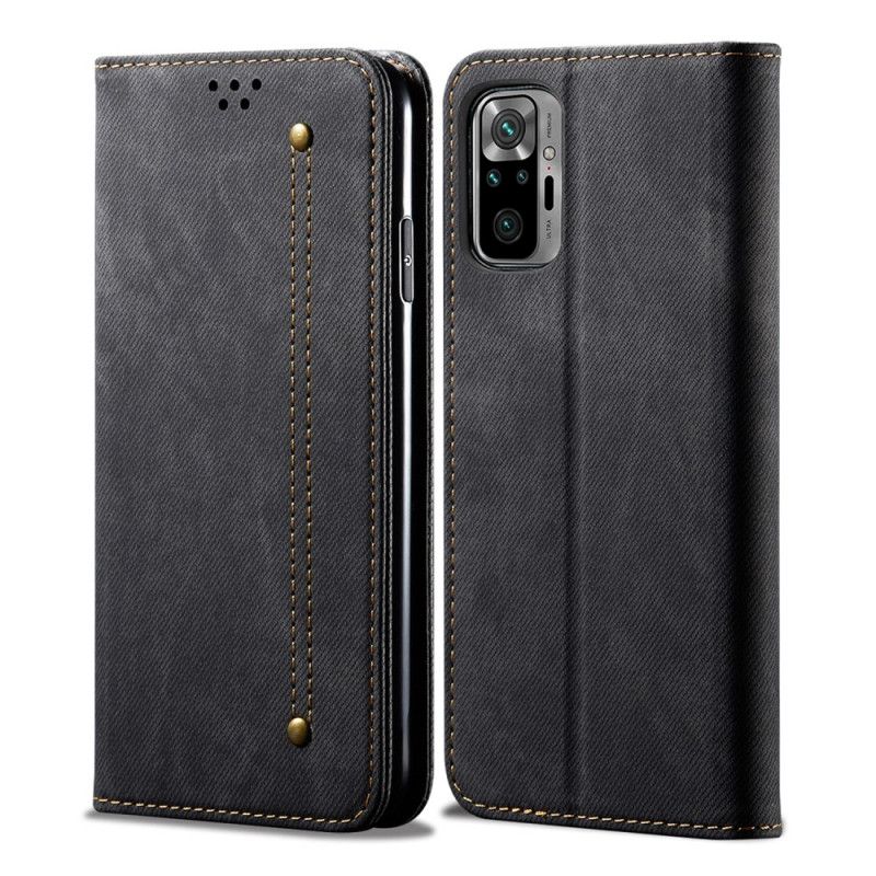 Folio-fodral Xiaomi Redmi Note 10 / Note 10S Svart Jeanstyg