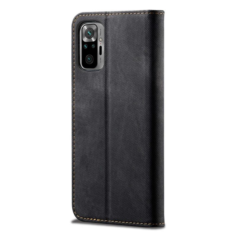 Folio-fodral Xiaomi Redmi Note 10 / Note 10S Svart Jeanstyg