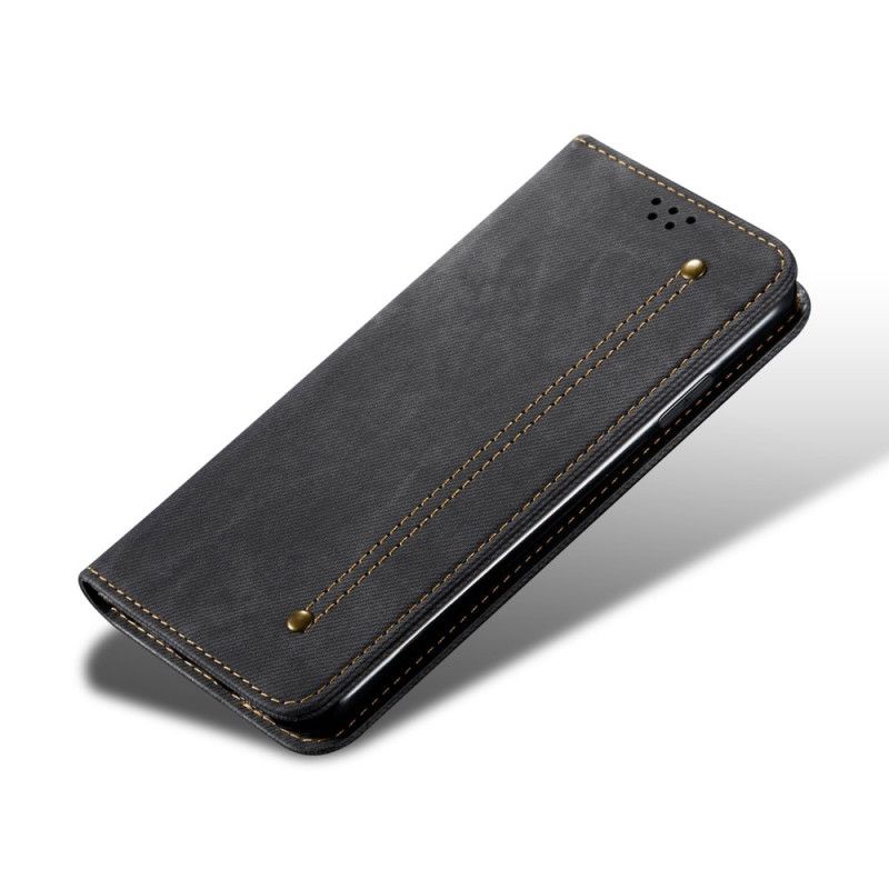 Folio-fodral Xiaomi Redmi Note 10 / Note 10S Svart Jeanstyg