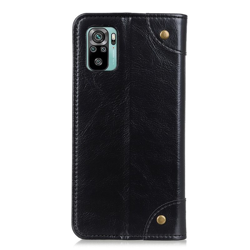 Folio-fodral Xiaomi Redmi Note 10 / Note 10S Svart Vintage Split Nitar