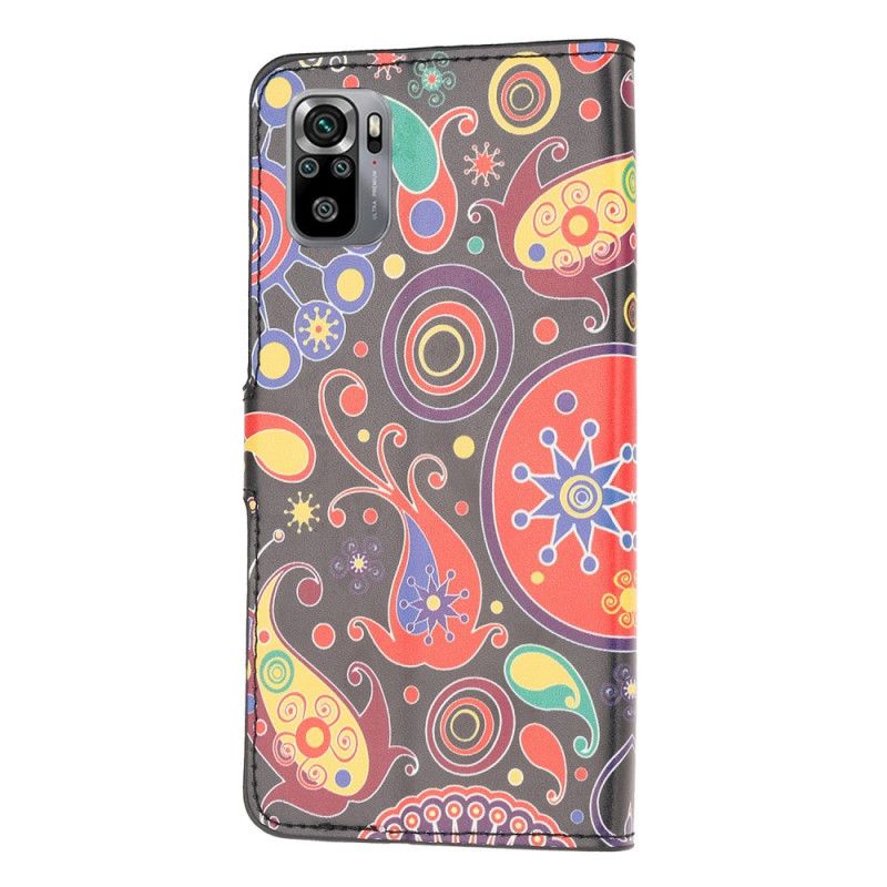 Läderfodral Xiaomi Redmi Note 10 / Note 10S Mobilskal Galaxdesign