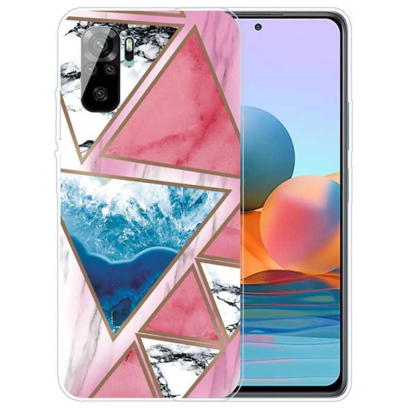 Skal för Xiaomi Redmi Note 10 / Note 10S Svart Marmormönster