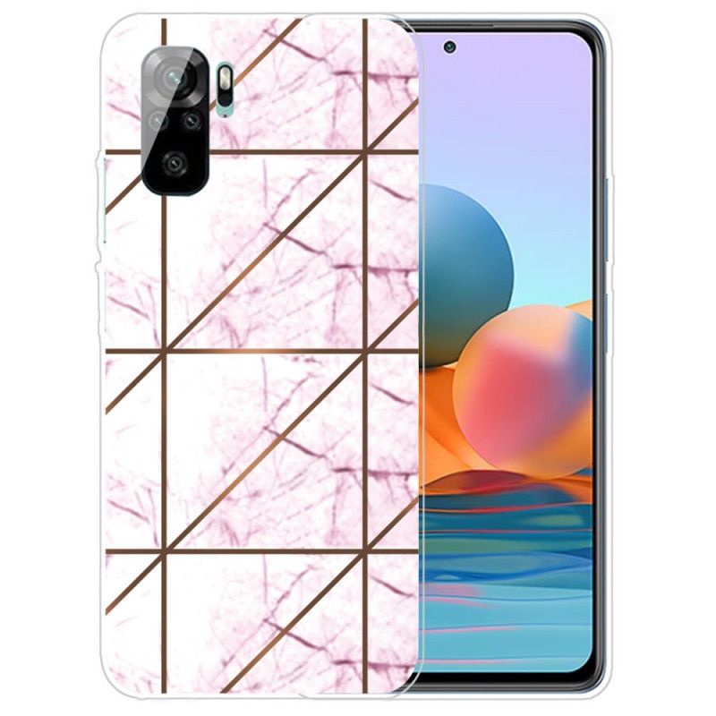 Skal Xiaomi Redmi Note 10 / Note 10S Svart Intensiv Geometri Marmor