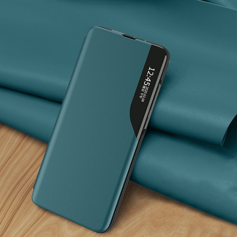 Visa Omslag Xiaomi Redmi Note 10 / Note 10S Svart Lädereffekt