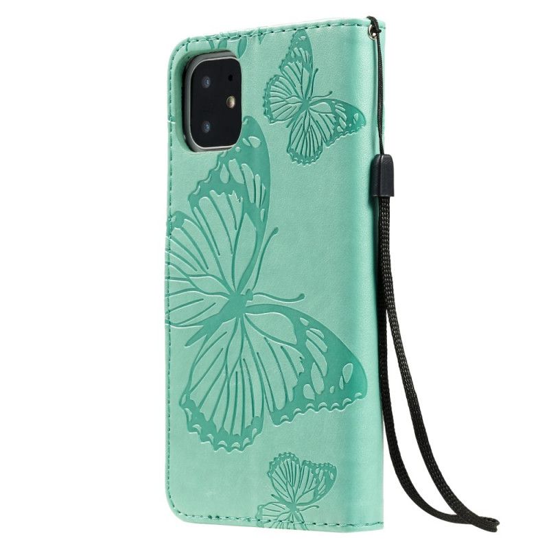 Fodral iPhone 11 Röd Jätte Stringfjärilar