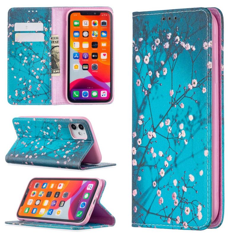 Folio-fodral för iPhone 11 Blommande Grenar