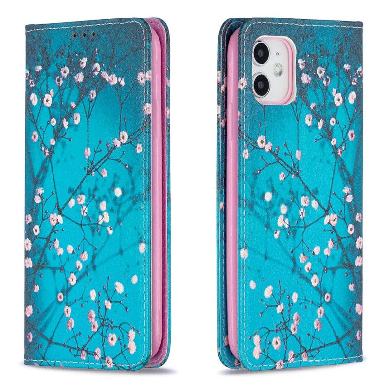 Folio-fodral för iPhone 11 Blommande Grenar