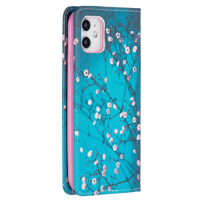 Folio-fodral för iPhone 11 Blommande Grenar