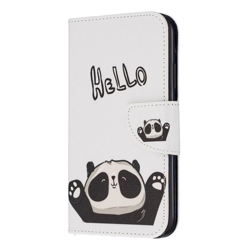 Läderfodral iPhone 11 Mobilskal Hej Panda