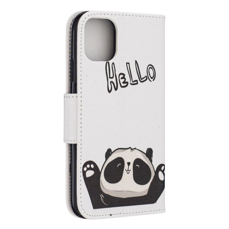 Läderfodral iPhone 11 Mobilskal Hej Panda