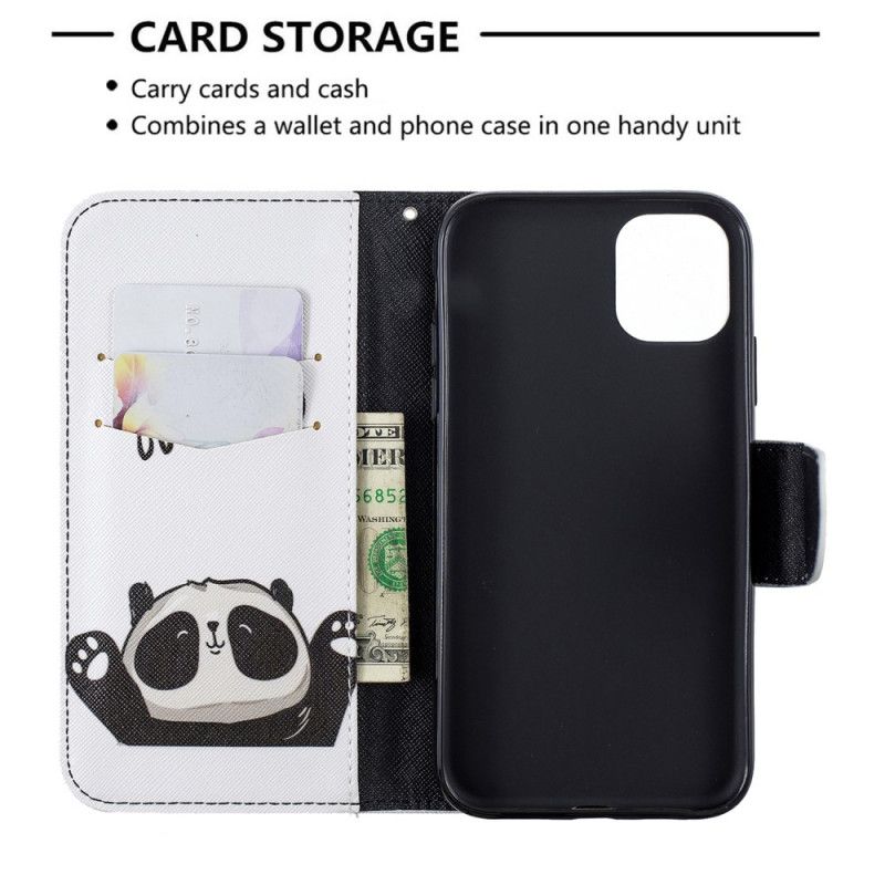 Läderfodral iPhone 11 Mobilskal Hej Panda