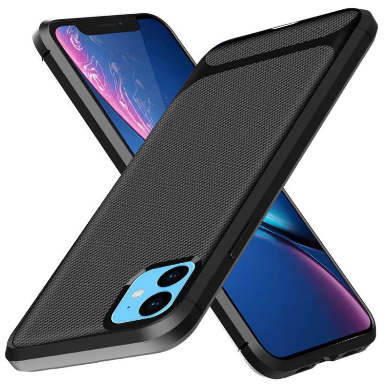 Skal för iPhone 11 Svart Flexibel Kolfiber