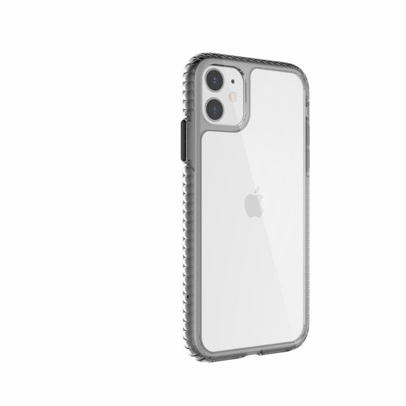 Skal för iPhone 11 Svart Genomskinliga Strukturerade Kanter