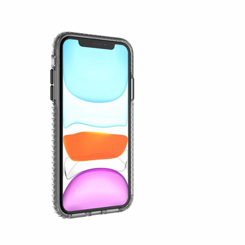 Skal för iPhone 11 Svart Genomskinliga Strukturerade Kanter