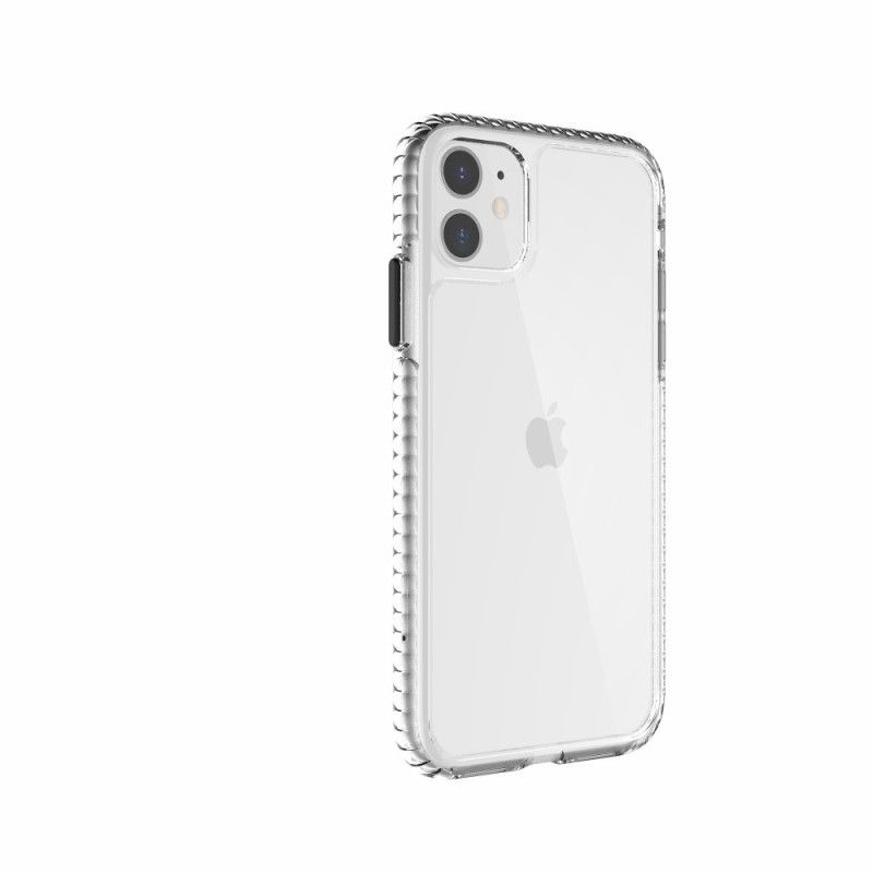 Skal för iPhone 11 Svart Genomskinliga Strukturerade Kanter