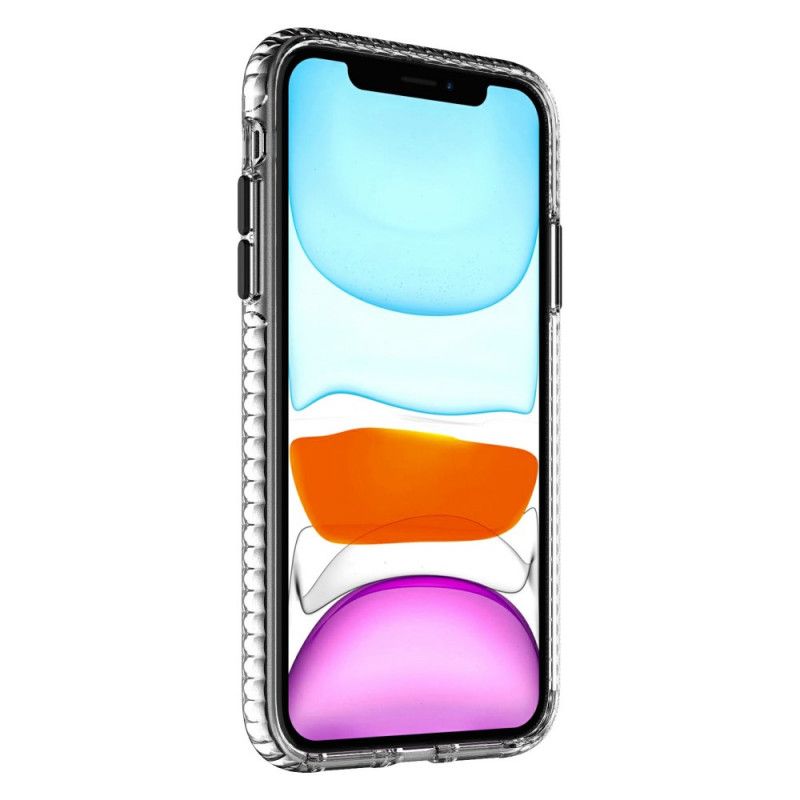 Skal för iPhone 11 Svart Genomskinliga Strukturerade Kanter