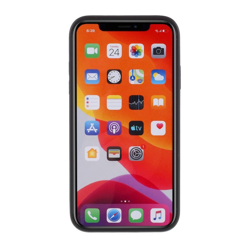 Skal för iPhone 11 Svart Glasbaksida Och Silikonkant