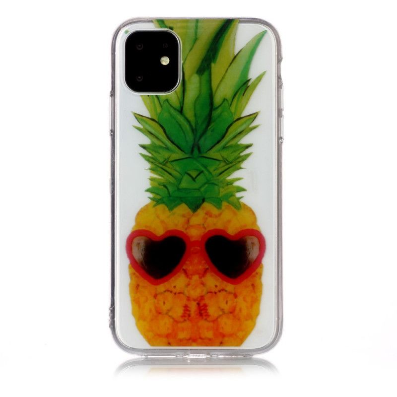 Skal för iPhone 11 Transparent Inkognito Ananas